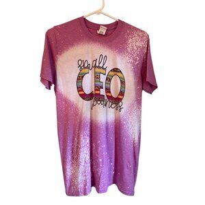 Small CEO Business Graphic T-Shirt Purple Bleached Cotton Unisex